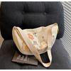 Bolsa de Lona Transfronteriza para Mujer, Gran Capacidad, Nuevo Bolso Cruzado de Hombro Casual Primavera/Verano 2026, Lindo Bolso Tipo Dumpling para Viajar
