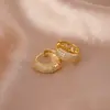 Comercio Exterior Transfronterizo Moda Creativa Pendientes Geométricos Estilo Europeo y Americano Personalizados Pendientes de Zirconia Completamente Diamantados Nicho Gama Alta Pinzas para Oreja Venta al por Mayor