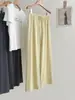 Pantalones frescos y fluidos para caminar~Pantalones de cintura alta de pierna ancha con sensación de hielo para mujer, delgados de verano, holgados, adelgazantes, versátiles, casuales