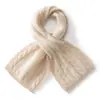 Bufanda cálida 100% cachemira pura, nuevo diseño de punto trenzado, bufanda cálida para el cuello de mujer para otoño e invierno