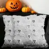 Funda de Almohada de Peluche Bordada con Diseño de Murciélago Fantasma Lindo Patrón de Fantasma Pequeño Halloween Tridimensional (Funda de almohada no incluida)