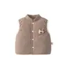 Chaleco para Bebé 120g Chaleco Acolchado de Algodón Protector de Vientre para Otoño e Invierno, Top Cálido de Forro Polar para Bebés y Niños
