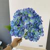 Novo pacote de 45 peças de cinco cabeças de hortênsia simulação de flores para casa sala de estar decoração de flores para casamento fundo de parede