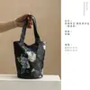 Bolsa de almacenamiento cilíndrica de tela para juego de té, bolsa para juego de té de viaje al aire libre, bolsa de almacenamiento para juego de té de una tetera y tres tazas