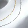 Cadena de Hada de Plata de Ley S925 Chapada con Perlas de Oro de 24K Collar de Burbujas Versátil de Gama Alta Estilo Ins Collar Simple