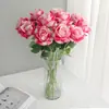 Flor Artificial Rosa Perla Grande Flor Falsa Material de Decoración de Boda Flor para Exhibición en Ventana del Hogar Flor Decorativa para el Día de San Valentín