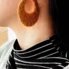 Atmósfera de Otoño e Invierno Pendientes Trenzados de Lana Coloridos Difuminados para Mujer Pendientes de Aro Coloridos Morandi Diseño de Nicho para Mujer