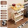 Carrito Pequeño Estante de Almacenamiento Sala de Estar Mesa Lateral Móvil para Sofá Estante de Almacenamiento de Piso para el Hogar Snack Estante de Almacenamiento Multifuncional
