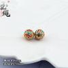 Acessórios franceses antigos de ouro contas azuis queimadas contas soltas diy pulseira de cloisonné tecida à mão colar material decorativo micro