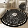 Alfombra Redonda para Dormitorio Alfombra de Pie para Tocador Insonorizada Mesa de Maquillaje Silla Giratoria Taburete Alfombra de Piso Resistente a la Suciedad Escritorio Nuevo Estilo