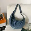 Bolsa de Ombro Jeans Moda Grande Capacidade Verão 2026 Estilo Coreano Simples para o Dia a Dia