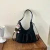 Bolsa de mano informal de gran capacidad, bolso de hombro de color liso, bolso de hombro informal estilo coreano para mujer, bolso plisado simple, bolso para ir al trabajo para mujer
