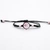 Pulsera de Flor Seca Negra Encaje de Tirar Joyería de Gypsophila Planta Real Chica Gema del Tiempo Tejido SL92