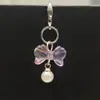 Estilo Novo de Primavera Flor de Tecido Flor de Cerejeira Fivela para Cadarço Pingente com Contas Corrente de Laço de Pérola Coração de Cereja Flor de Sapato
