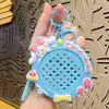 Dibujo animado Sanrio Pelota de acero magnético de descompresión Tablero de dibujo creativo Llavero Juguete para niños Colgante para mochila Lindo