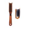 Cera de abelha âmbar dobrável escova de cerdas pente portátil viagem cabelo liso cabelo cacheado dupla utilização pequeno pente âmbar