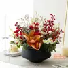 Fonte Moderno Escandinavo Verão Flores Frescas Pequenas Buquê de Flores Artificiais Decoração de Mesa para Sala de Estar Interna Ornamentos Plantas Verdes
