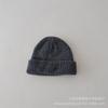 Gorro de lana con rizos ligeros de color caramelo para niños, gorro de punto para otoño e invierno, gorro para bebé sencillo, combinable, cálido e informal.