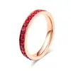 Anillo de Cola Popular Estilo Europeo y Americano con Diamantes Completos para Mujer de Xiaohongshu, Anillo de Acero de Titanio de Gama Alta de Nicho, Accesorio de Mano Versátil y Elegante