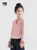 Ropa para Niños Yingsibo Camiseta de Manga Larga Otoño para Niñas Top Infantil Cuello Redondo Adorno de Encaje Camisa Base Ropa Interior Dulce para Niñas