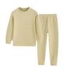 Ropa Interior Térmica para Niños con Tejido Cepillado a Doble Cara, Top y Parte Inferior de Capa Base, Cuello Medio Alto, Ropa Térmica para Niños y Niñas