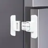 Cerrador de Puerta de Refrigerador sin Taladro, Pestillo de Seguridad Infantil para Evitar Pellizcos, Pestillo para Gabinetes y Cajones, Pestillo Cuadrado Multifuncional de Doble Cierre