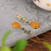 Yilu Plata S925 Plata Esterlina Chapado en Oro Vintage Cera de Abeja Xiangyun Aretes Colgantes Personalizados Versátiles Temperamento Artístico