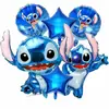 Nuevo Bebé Estrella stitch Dibujo Animado Dibujo Animado traje de globos de aluminio decoración de fiesta de cumpleaños juguetes para niños