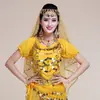 Diadema de Velos de Danza India para Adultos Pañuelo de Cabeza para Danza del Vientre Velo de Malla Tocado para Disfraz de Espectáculo Borla