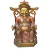 Latón Dios de la Riqueza Sentado Adorno del Dios de la Riqueza Decoración para el Hogar Sala de Estar Regalo de Inauguración de Tienda Oficina de Empresa Buda de Adoración