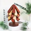 Um Tapete Isolante Cor Nogueira Preta para Tigelas Tapete de Mesa Decoração de Mesa Árvore de Natal Francesa Anti-Queimadura Tapete Isolante