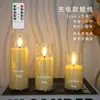 Vela Eletrônica Recarregável por USB com Controle Remoto, Base Plana, Cabeça Piscante, LED de Carregamento Simulada, Luz Decorativa
