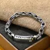 Nuevo Anillo Cuadrado Pulsera de Seis Caracteres Amuleto de Plata de Ley para Hombre Joyería de Plata Casual de Moda Versátil para Hombre