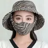 Novo Chapéu e Máscara Integrados Proteção Solar Feminina de Verão Capuz com Cobertura Facial UV Chapéu de Sol para Uso Externo Chapéu de Sol para Mulheres