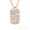 Colgante Camuflado Electroplateado de Acero Inoxidable, Se Puede Grabar, Collar de Placa Militar, Regalo Navideño para Parejas y Mejores Amigos, Al Por Mayor, No Se Desvanece