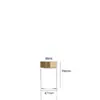 Botella de vidrio de borosilicato alto con un diámetro de 47 mm, tapa con veta de madera, botella de vidrio sellada, botella de empaque visualizable para pastillas y polvo, venta al por mayor