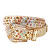 Cinto transfronteiriço feminino novo cinto de diamante decoração com incrustação de strass Joker jeans cinto fabricantes atacado corrente de cintura