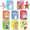 8 adesivos decorativos de mudança de rosto de Natal, livro de mão, capa de celular, caderno, brinquedos educativos para crianças, adesivos por atacado
