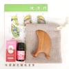 Tabla Raspadora de Sándalo Dragón y Fénix Lifting Facial Madera Maciza Pluma de Puntos de Acupuntura Peine Facial Multifuncional Cuchillo Raspador Tres en Uno