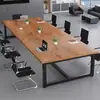 Mesa de entrenamiento, mesa larga, escritorio y silla de oficina simples y modernos, sala de conferencias pequeña, mesa de negociación, mesa de conferencias rectangular