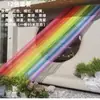Configuración de fondo con luces de cadena de arcoíris para sesiones de fotos en redes sociales, decoración de tiendas, centros comerciales, bodas, fiestas, escaparates, accesorios para fotos