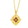 Collar Flor de Cuatro Hojas Buccellati con Oro Arena y Diamantes, Diseño de Nicho, Cadena para Clavícula para Mujer