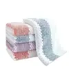 Toalha Quadrada de Tecido Coral Europeu com Estampa de Flores Pano de Prato Pano de Limpeza Toalha de Mão Absorvente Sem Fiapos Toalha para Pendurar