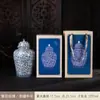 Tarro de té azul y blanco cerámico supergrande de alta calidad para el hogar boutique té negro Pu'er a prueba de humedad sellado tarro de té para despertar tarro universal