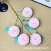 5 Cabezas de Crisantemos de Bola para Arreglos Florales de Ceremonia de Bodas, Bolas de Flores de Diente de León, Decoración del Hogar, Crisantemos de Ping Pong, Flores Artificiales para Bodas