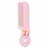 Peine Mini con Lazo de Dibujos Animados al por Mayor Color Caramelo Peine Portátil Mini Peine de Dientes Finos Lindo Peine para el Cabello de Niños