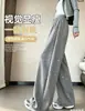 Pantalones de pierna ancha con pedrería hot-fix de copo de nieve, arroz glutinoso, para mujer, Otoño Invierno 2026, nuevos pantalones deportivos Banana, cintura alta, adelgazantes, casual, pantalones Scimitar
