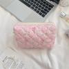 31291 Bolsa de Maquillaje de Mano Acolchada Fresca para Niña de Gran Capacidad Linda Almacenamiento Estuche con Cremallera para Estudiante