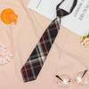 Corbata pequeña JK para mujer, estilo universitario, a cuadros, uniforme japonés holgado para hombres y mujeres, estudiantes, camisa, corbatas cortas de moda
