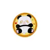 Broche Panda Fofo Desenho Animado Estilo Chinês Insígnia Animal para Bolsa Acessórios de Decoração para Roupas Broche de Pin com Corrente de Panda Gigante